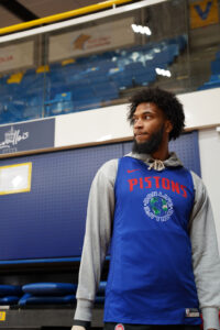 Marvin Bagley during the Detroit Pistons practice in Paris.